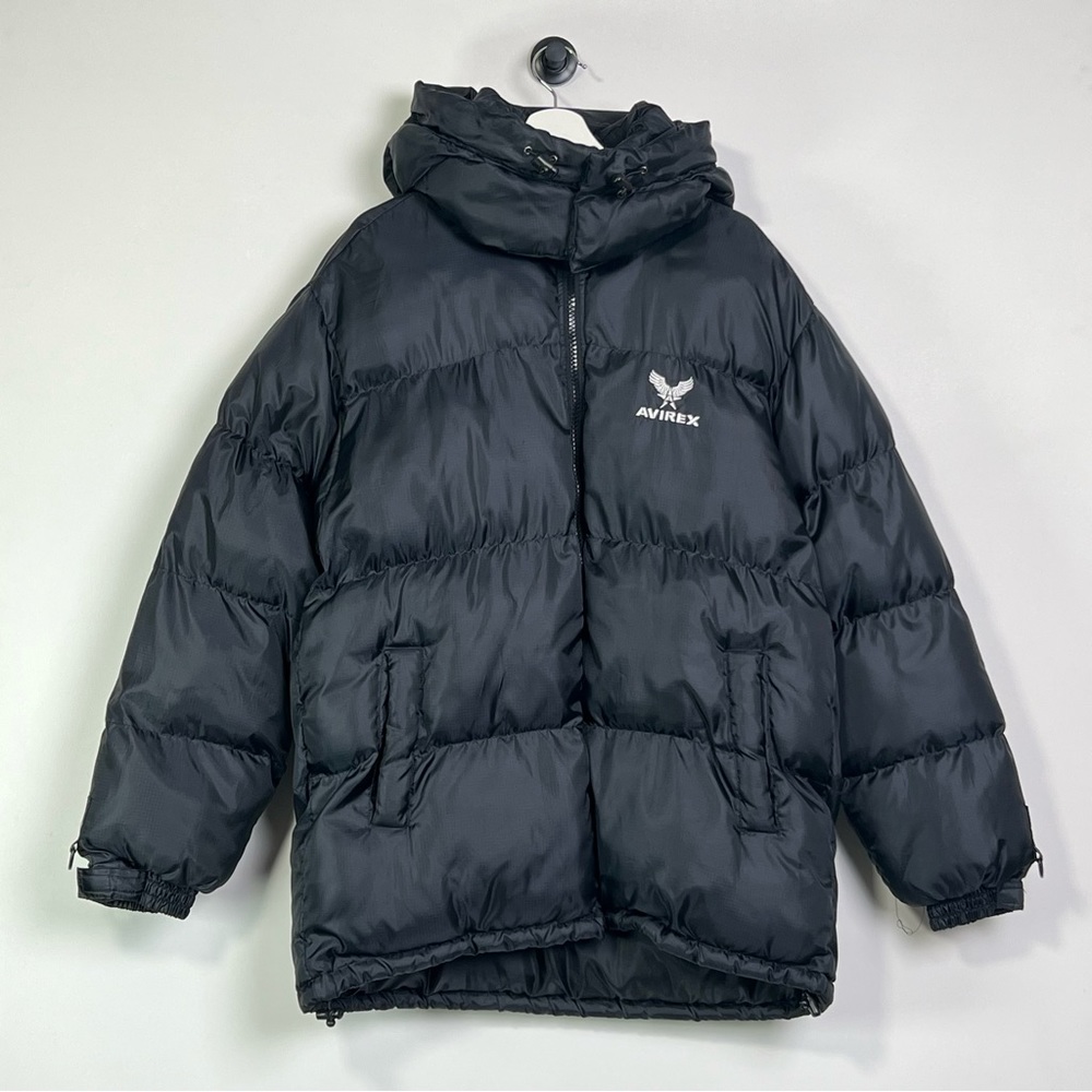 Avirex Puffer Jacket with removable Hood - Mens size Medium - fits like a L/XL